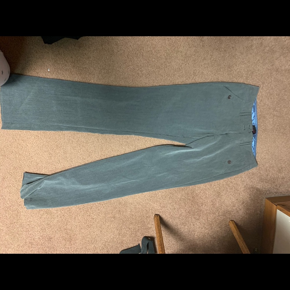 Gray work pants